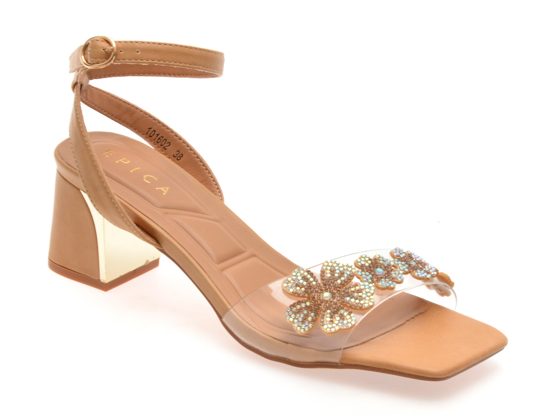 Sandale EPICA bej, 101602, din piele ecologica 1 Sandale EPICA bej