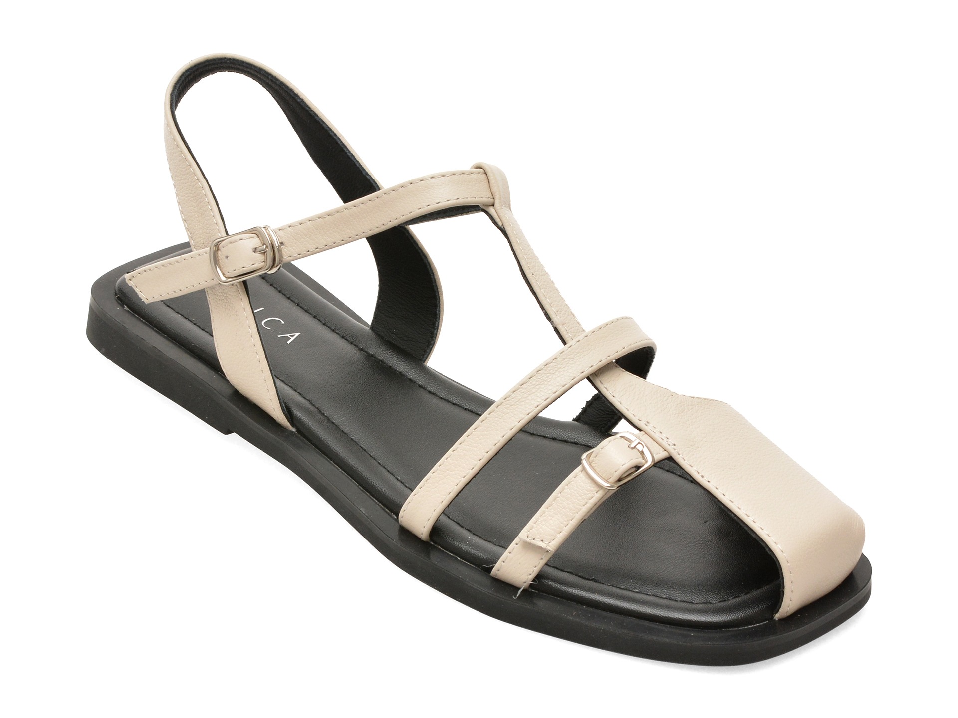 Sandale EPICA bej, 1512D33, din piele naturala 1 Sandale EPICA bej
