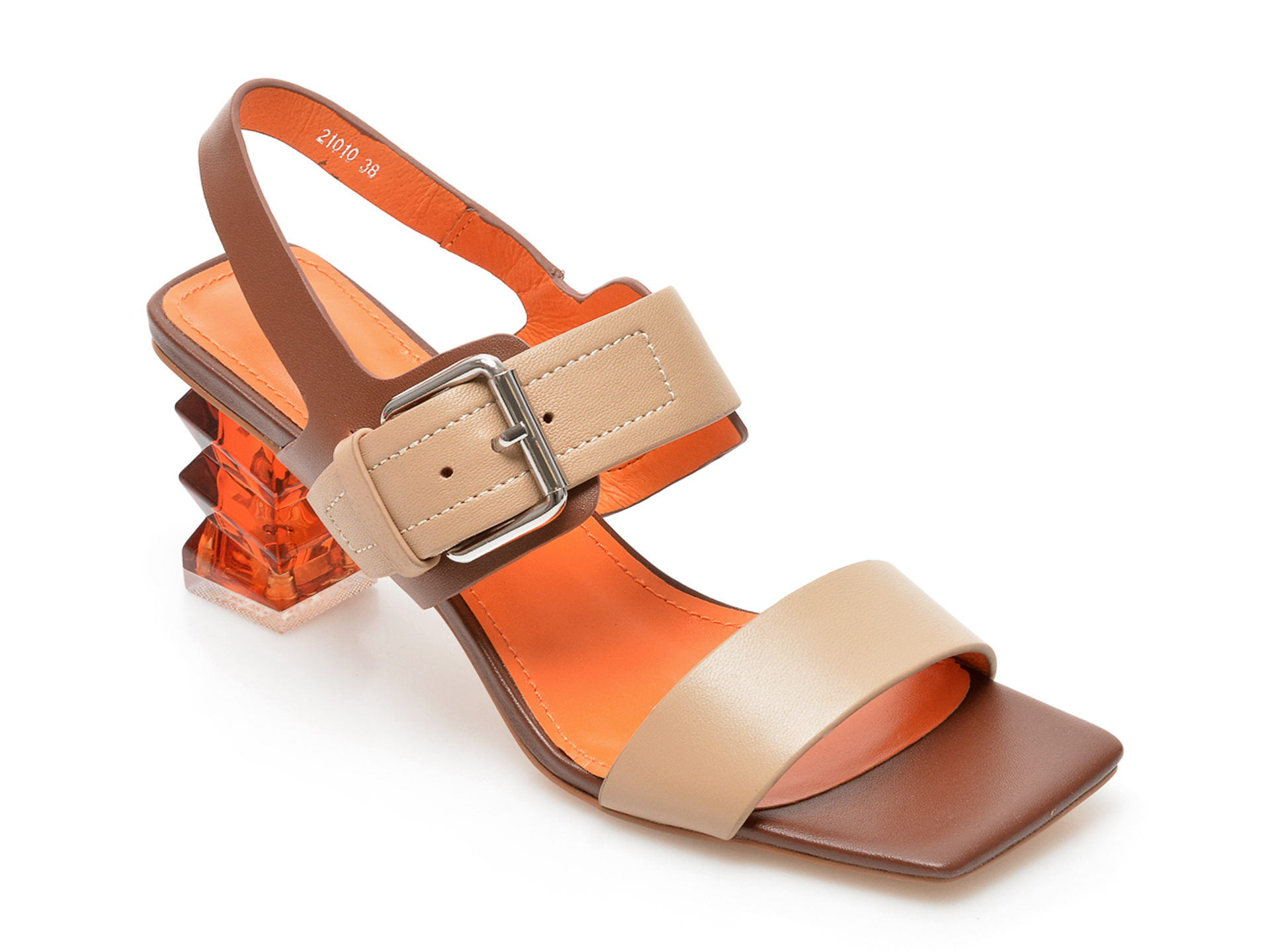 Sandale EPICA bej, 21010, din piele naturala 1 Sandale EPICA bej