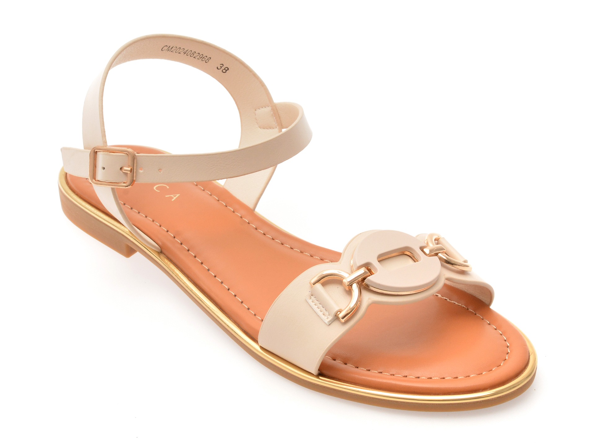 Sandale EPICA bej, 82968, din piele ecologica 1 Sandale EPICA bej