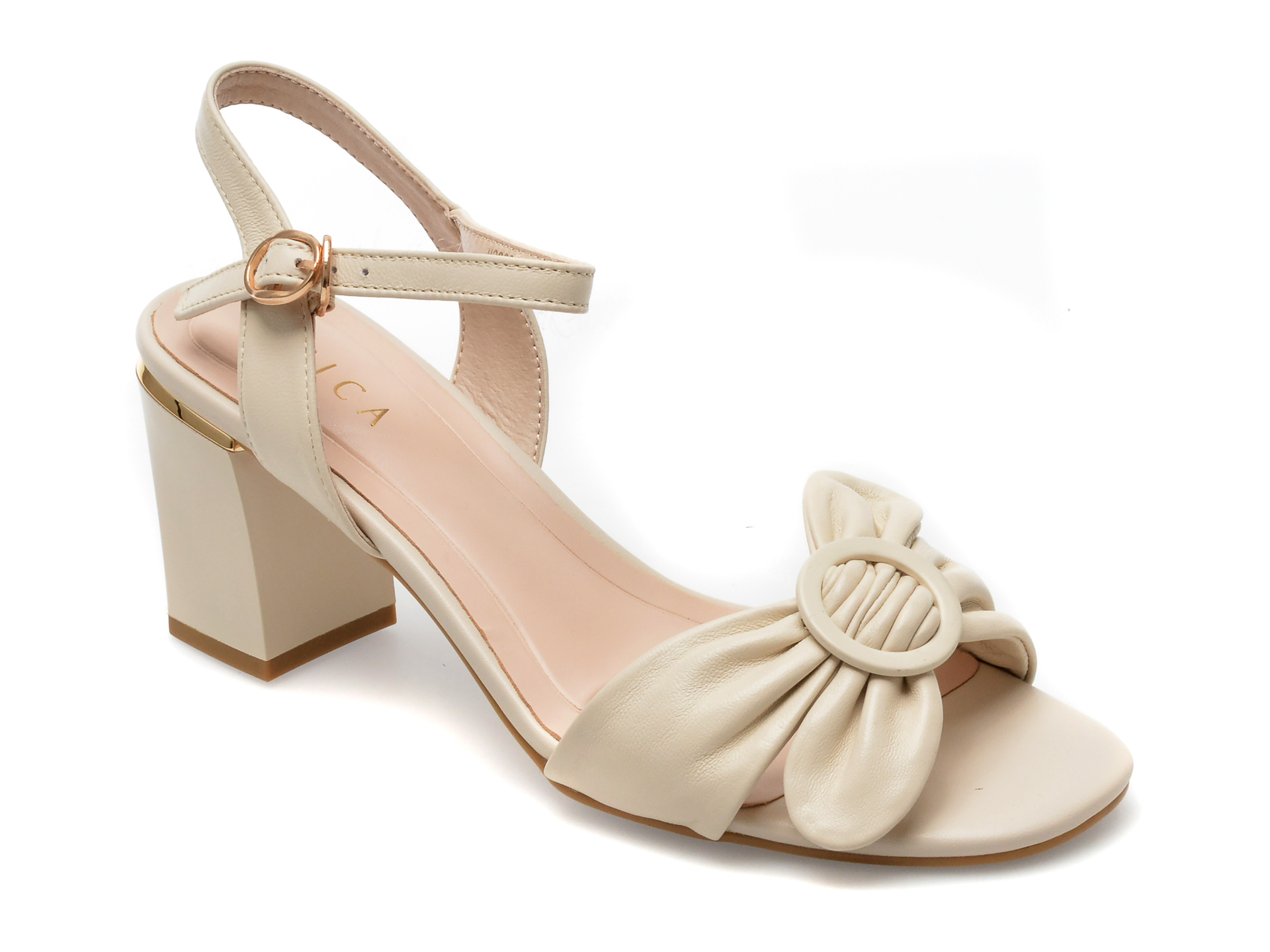 Sandale EPICA bej, JI20013, din piele naturala 1 Sandale EPICA bej