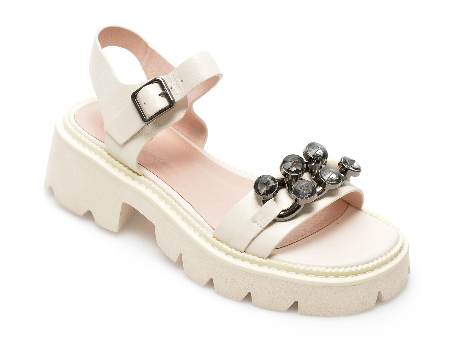 Sandale EPICA bej, LD2059, din piele naturala 1 Sandale EPICA bej