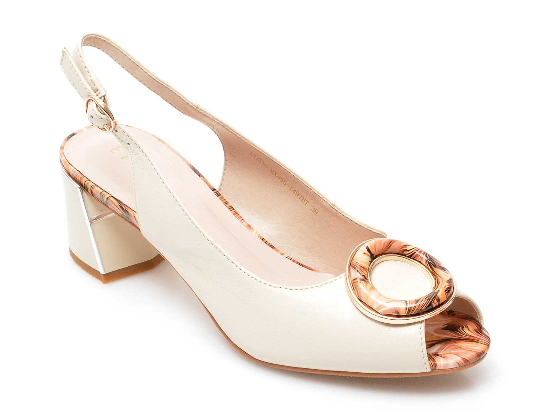 Sandale EPICA bej, MX855, din piele naturala 1 Sandale EPICA bej