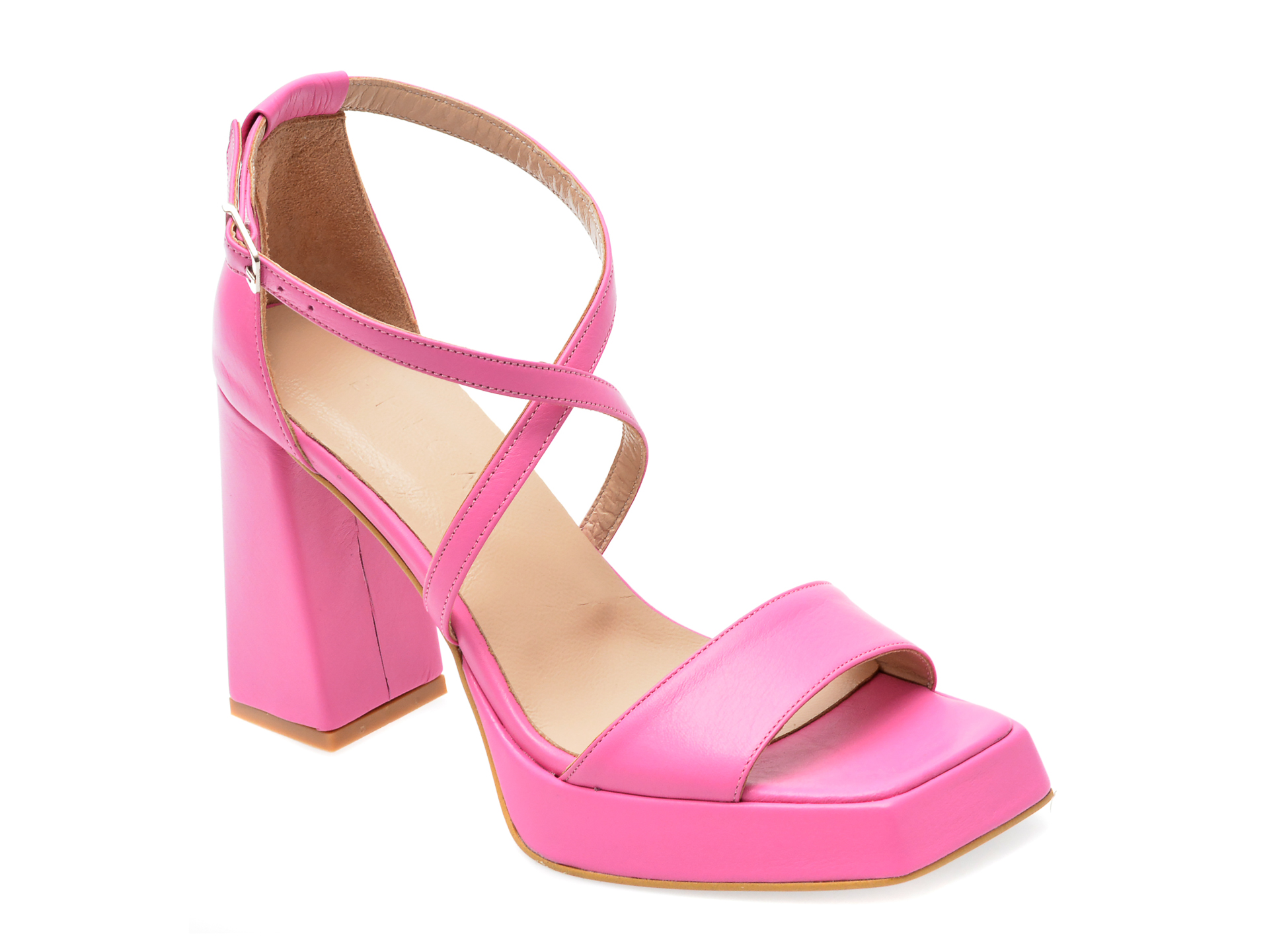 Sandale EPICA fucsia, 11400, din piele naturala 1 Sandale EPICA fucsia