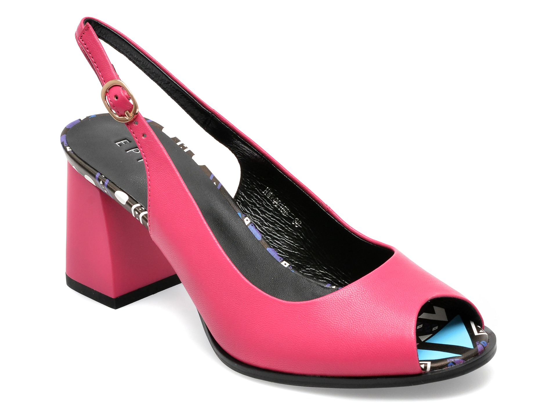 Sandale EPICA fucsia, HM20018, din piele naturala 1 Sandale EPICA fucsia