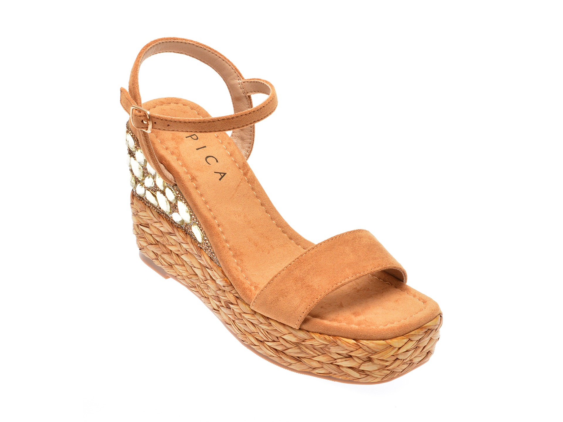 Sandale EPICA maro, 110701, din material textil 1 Sandale EPICA maro