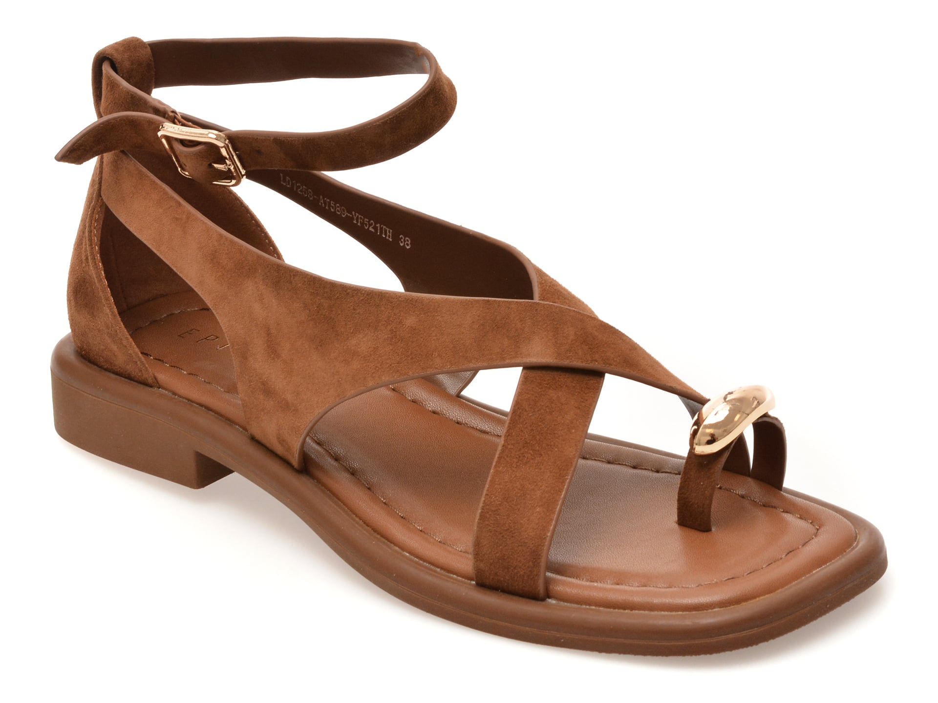 Sandale EPICA maro, 1258589, din piele intoarsa 1 Sandale EPICA maro