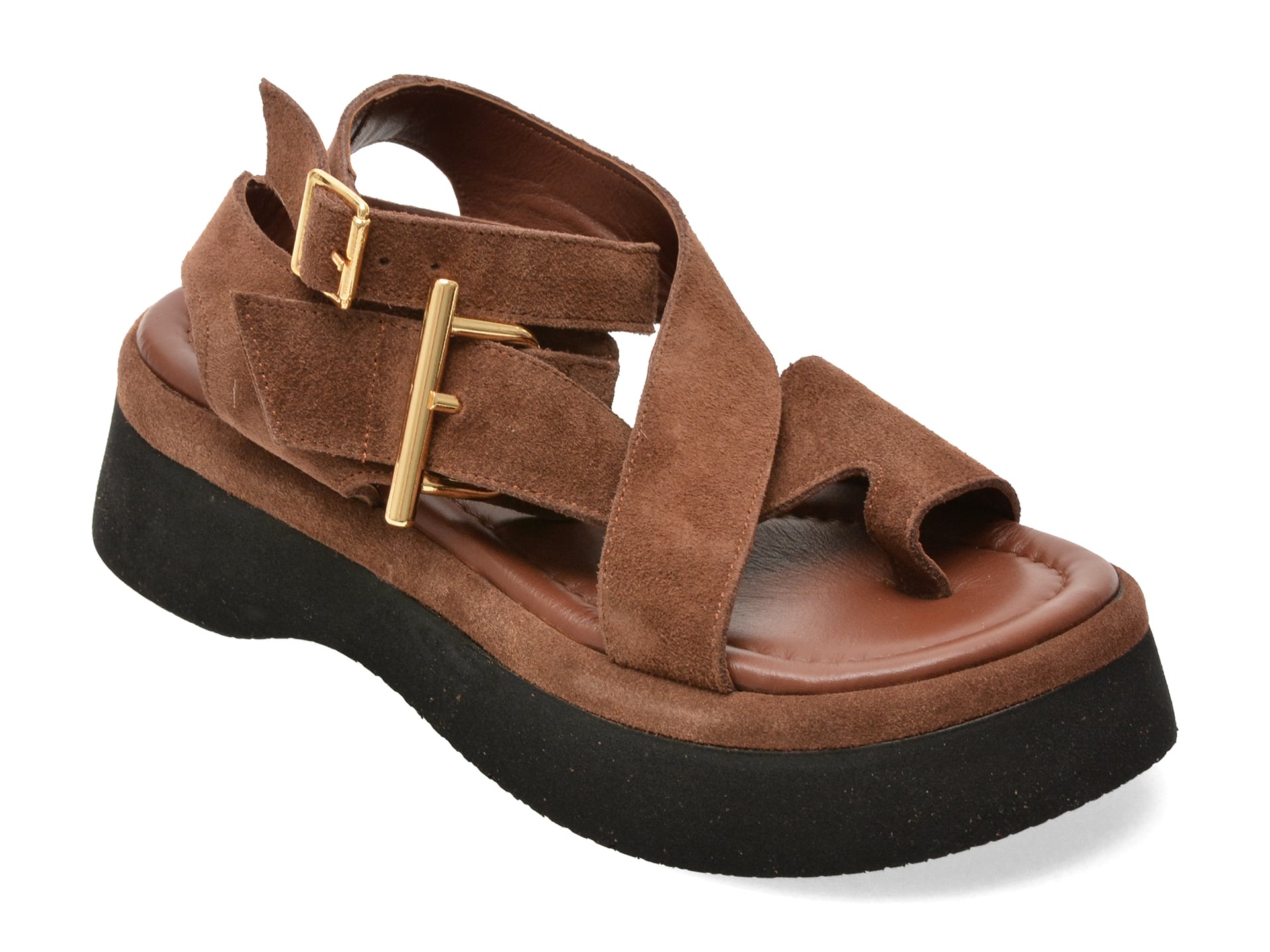 Sandale EPICA maro, 471135, din piele intoarsa 1 Sandale EPICA maro