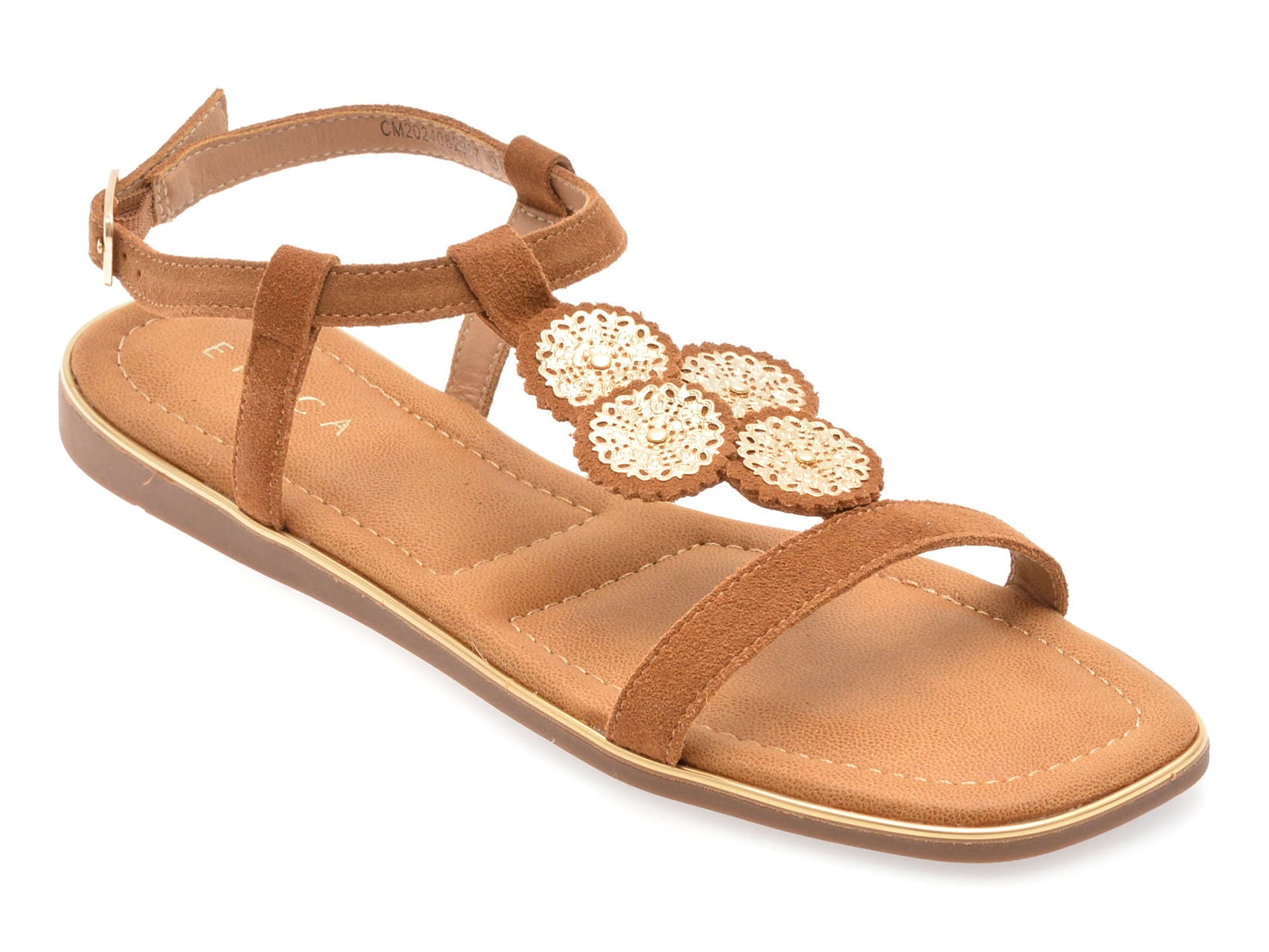 Sandale EPICA maro, 82967, din piele intoarsa 1 Sandale EPICA maro