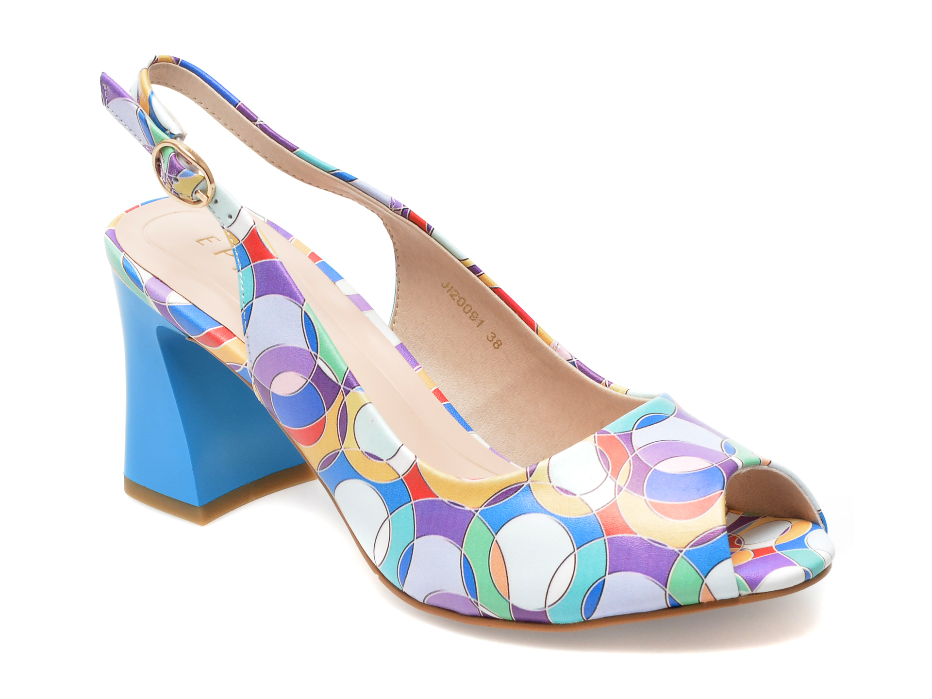 Sandale EPICA multicolor, JI20091, din piele naturala 1 Sandale EPICA multicolor