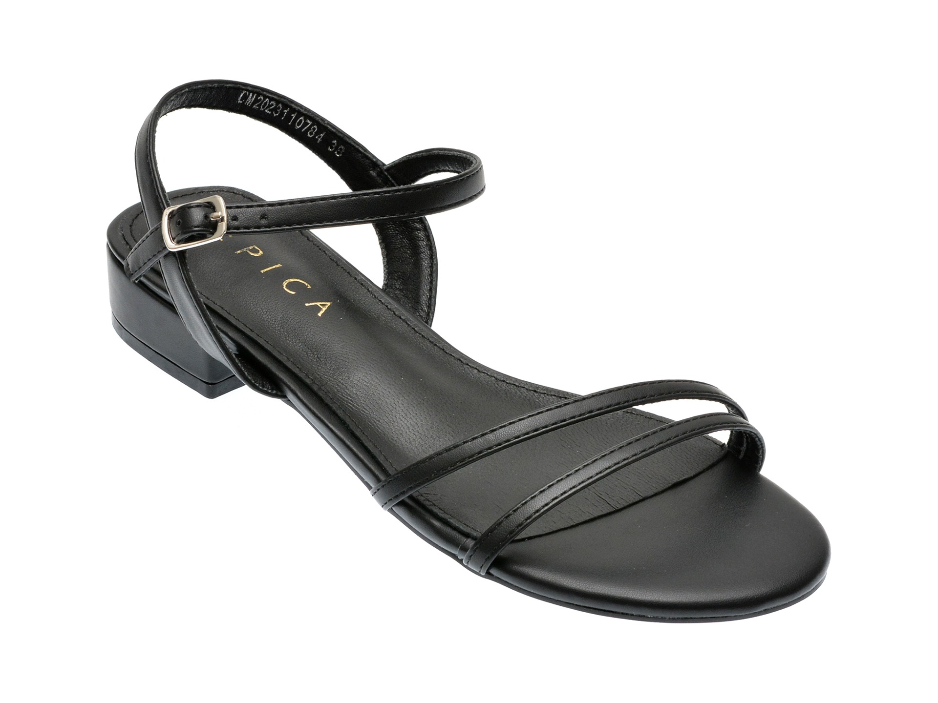 Sandale EPICA negre, 110784, din piele ecologica 1 Sandale EPICA negre