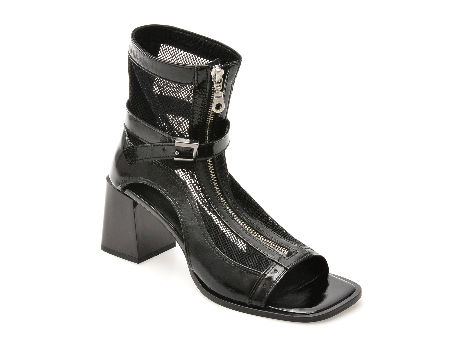 Sandale EPICA negre, 1154, din material textil 1 Sandale EPICA negre