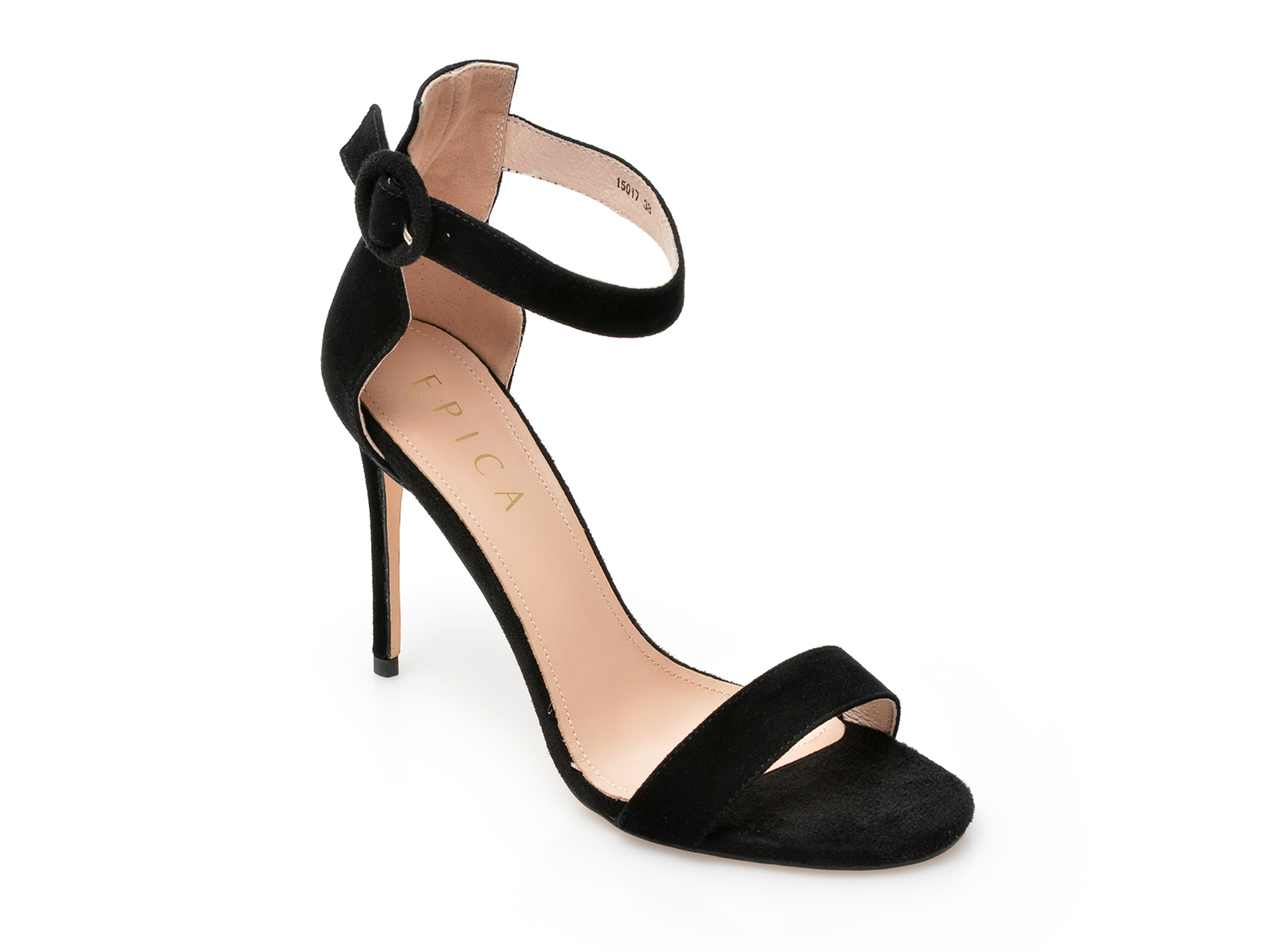 Sandale EPICA negre, 15017, din piele intoarsa 1 Sandale EPICA negre