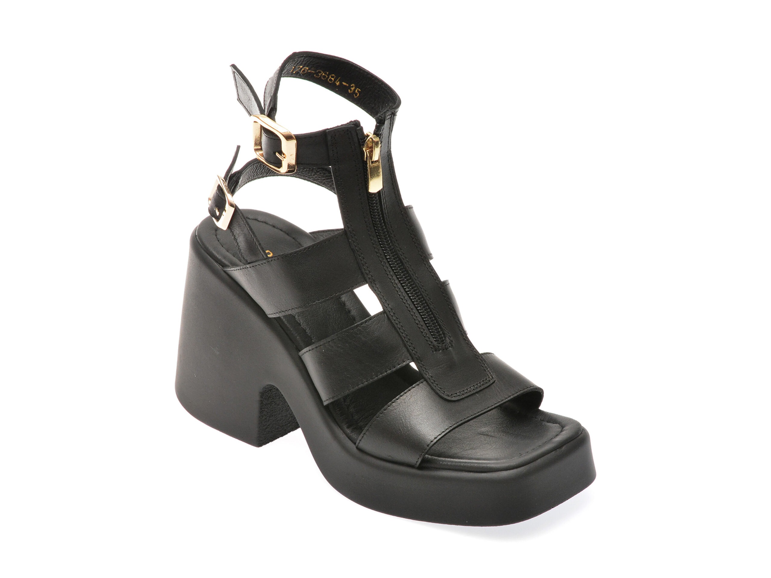 Sandale EPICA negre, 1763684, din piele naturala 1 Sandale EPICA negre