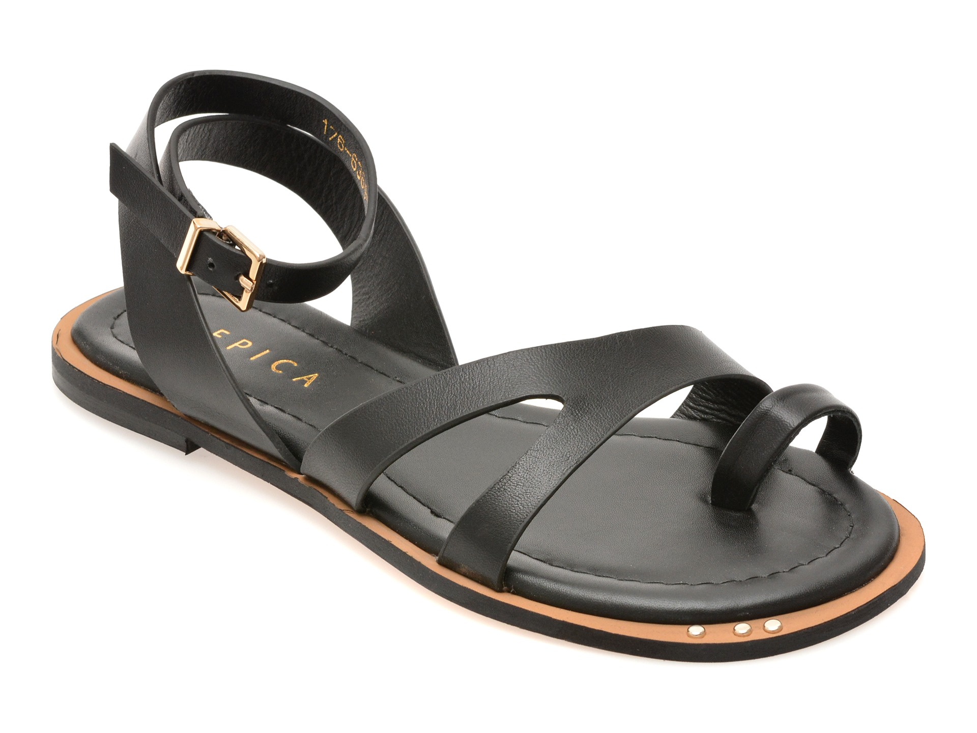 Sandale EPICA negre, 1766369, din piele naturala 1 Sandale EPICA negre