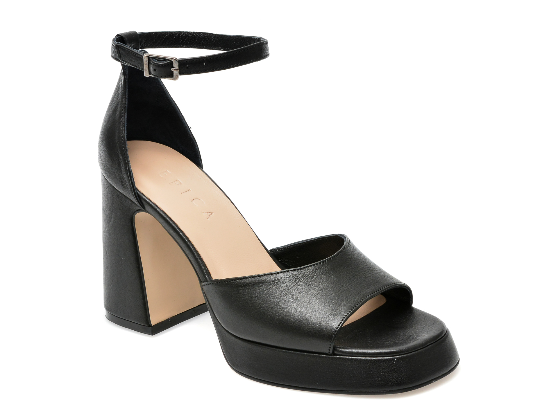 Sandale EPICA negre, 184, din piele naturala 1 Sandale EPICA negre