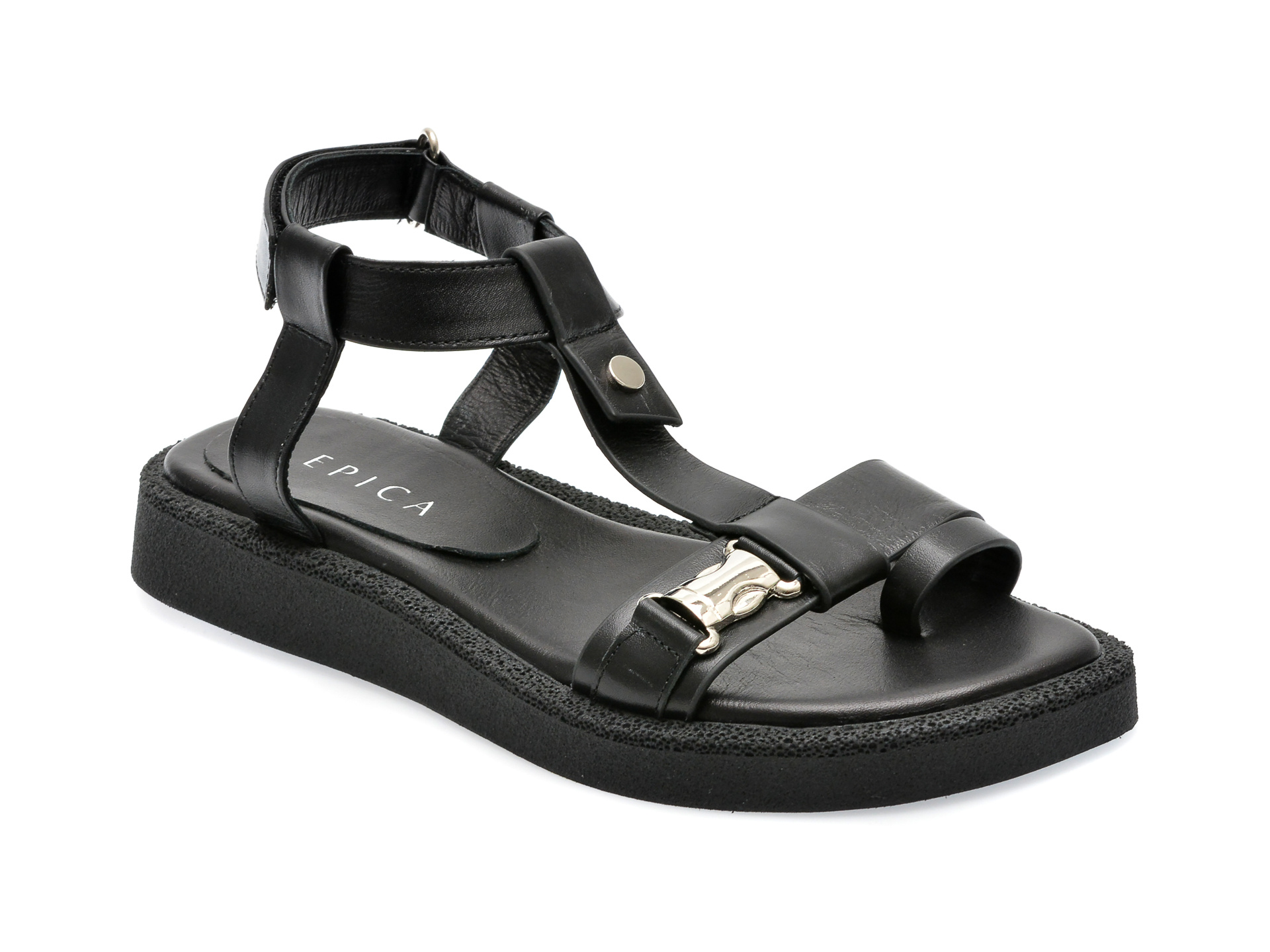 Sandale EPICA negre, 208200, din piele naturala 1 Sandale EPICA negre