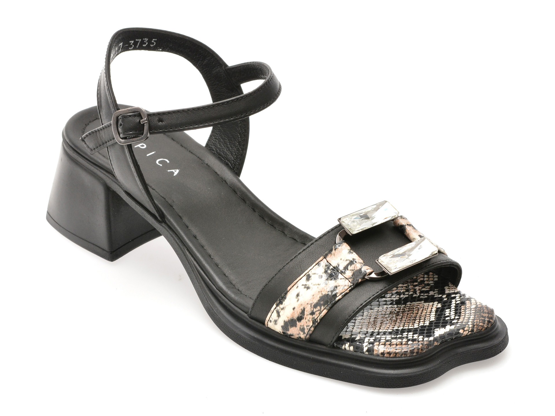 Sandale EPICA negre, 2157117, din piele naturala 1 Sandale EPICA negre