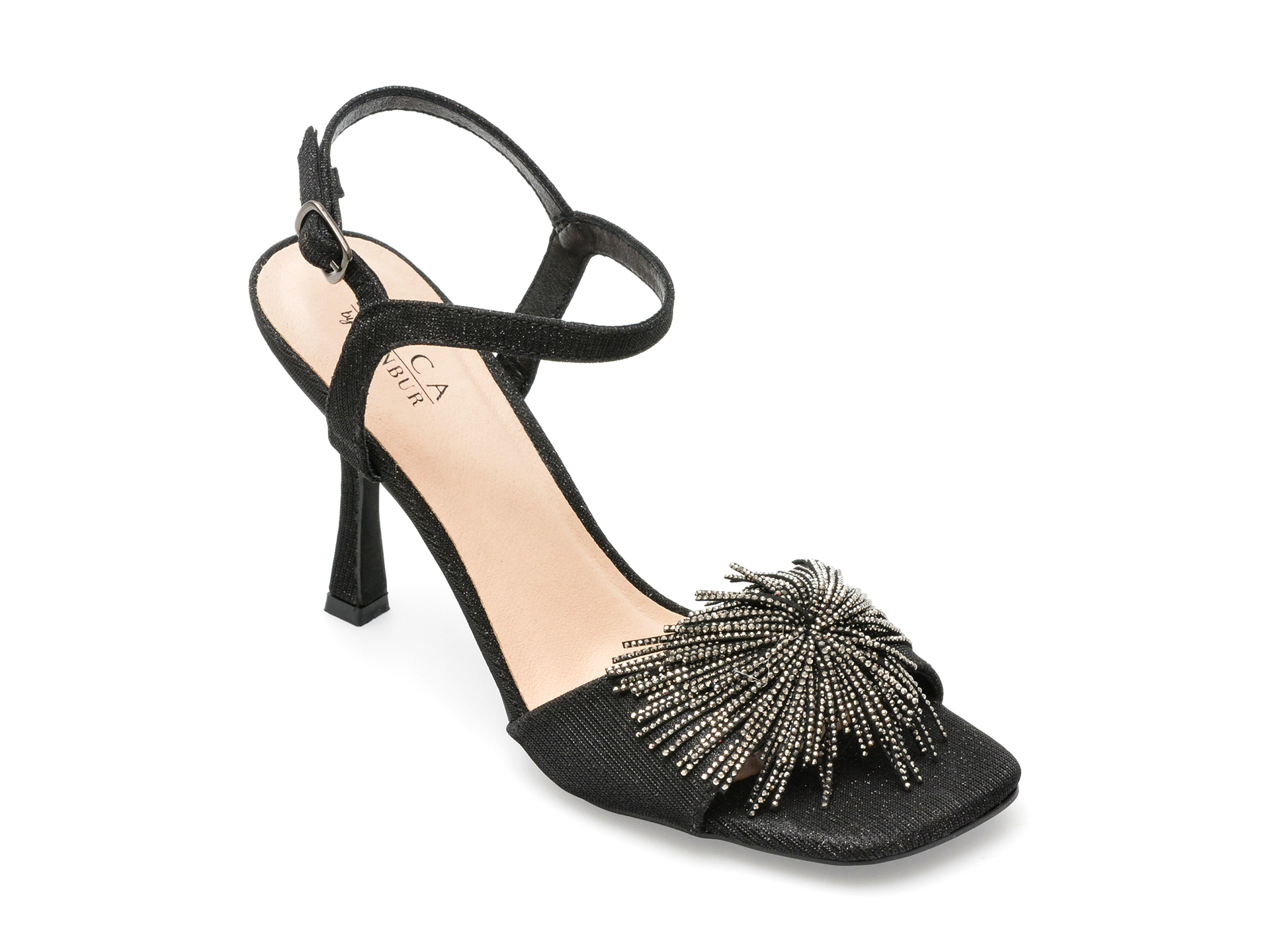 Sandale EPICA negre, 24413, din piele ecologica 1 Sandale EPICA negre