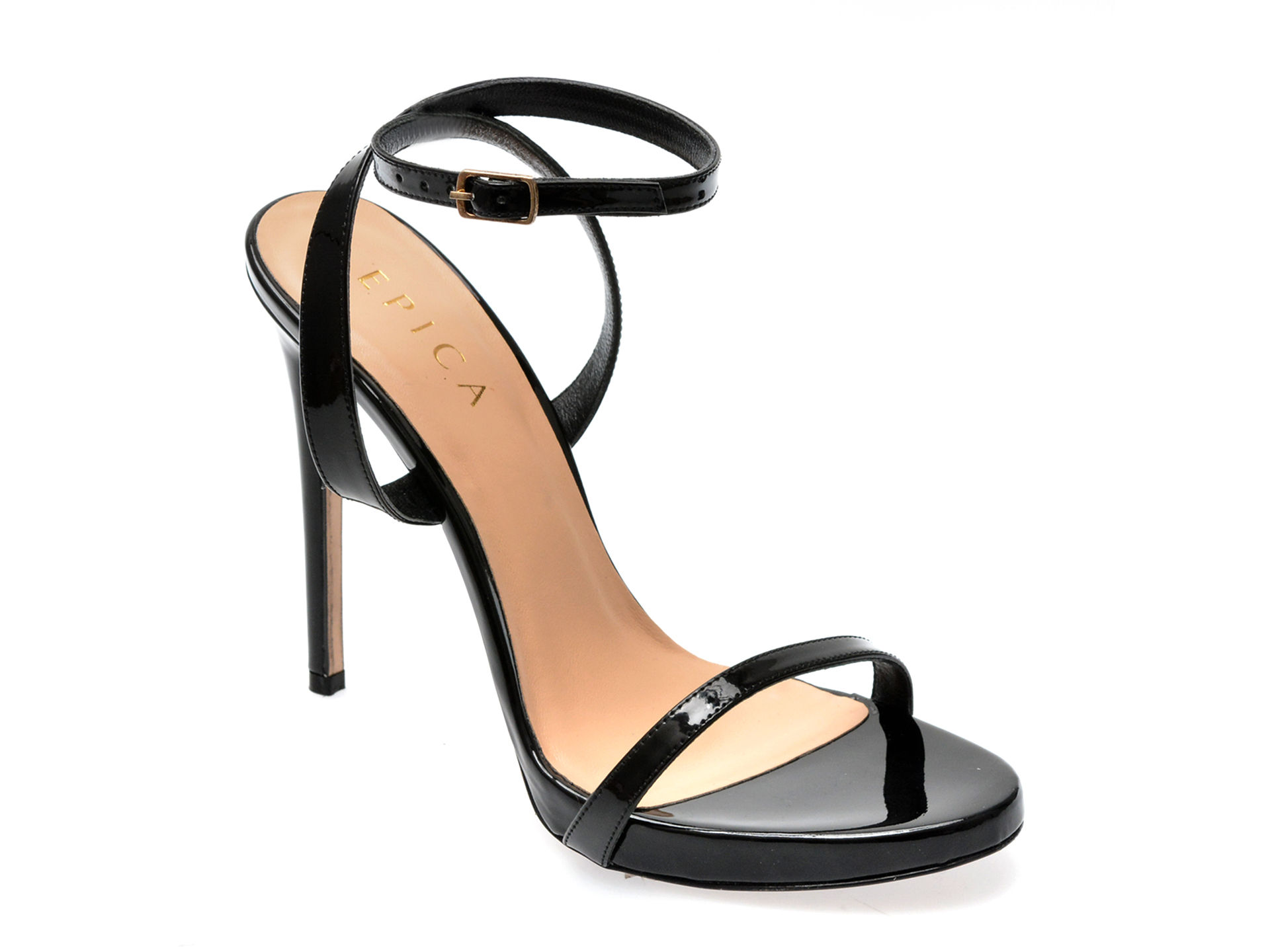 Sandale EPICA negre, 245G07, din piele naturala lacuita 1 Sandale EPICA negre