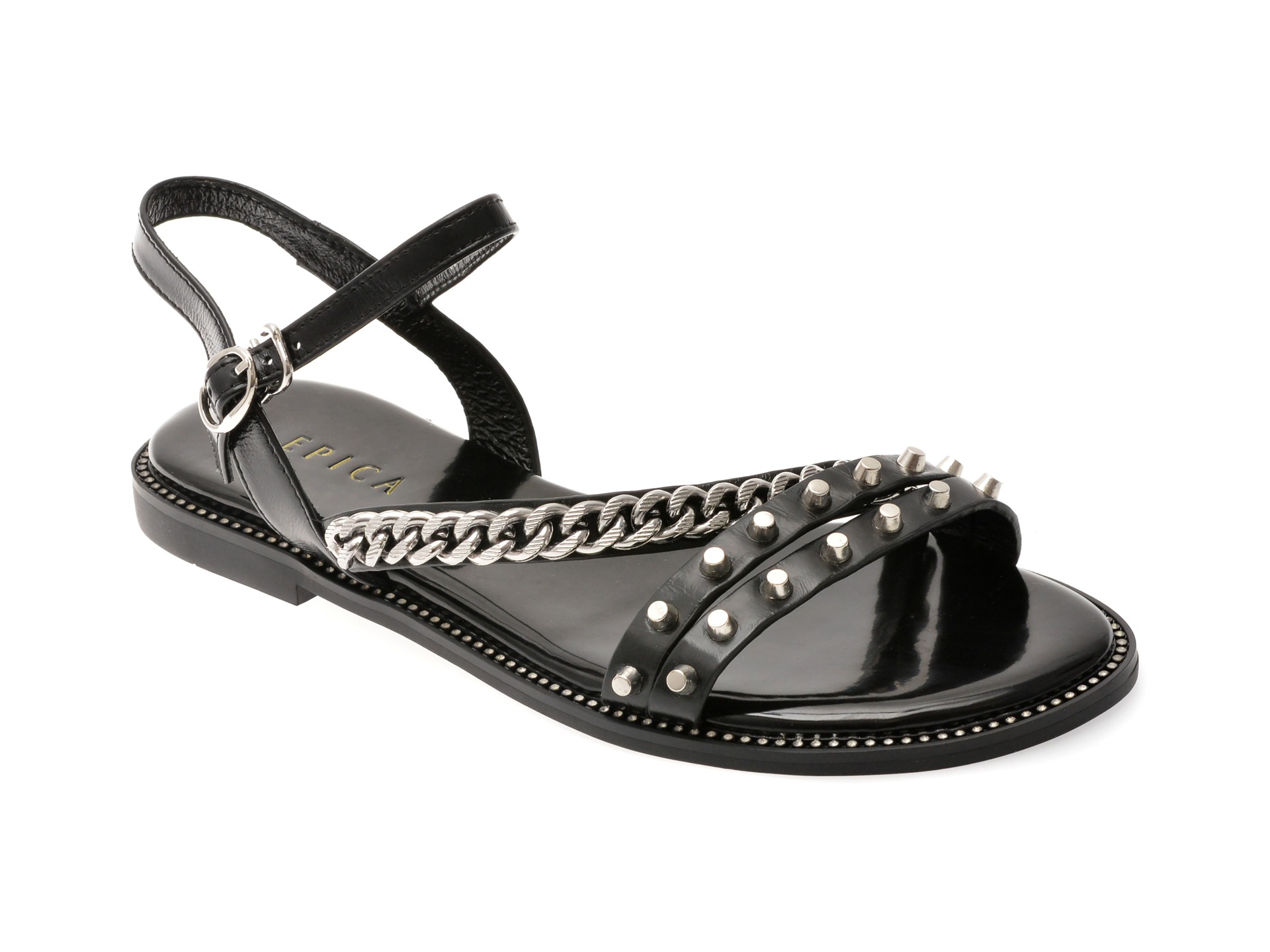 Sandale EPICA negre, 3L105, din piele naturala 1 Sandale EPICA negre