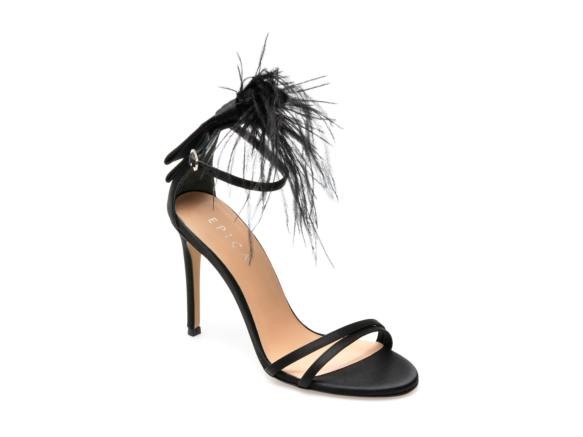 Sandale EPICA negre, 40119, din material textil 1 Sandale EPICA negre