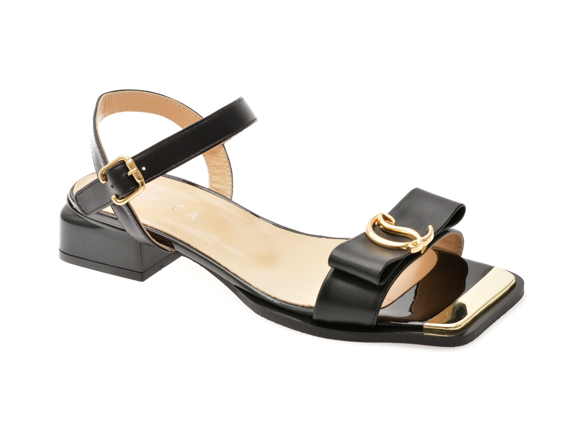 Sandale EPICA negre, 441333, din piele naturala 1 Sandale EPICA negre