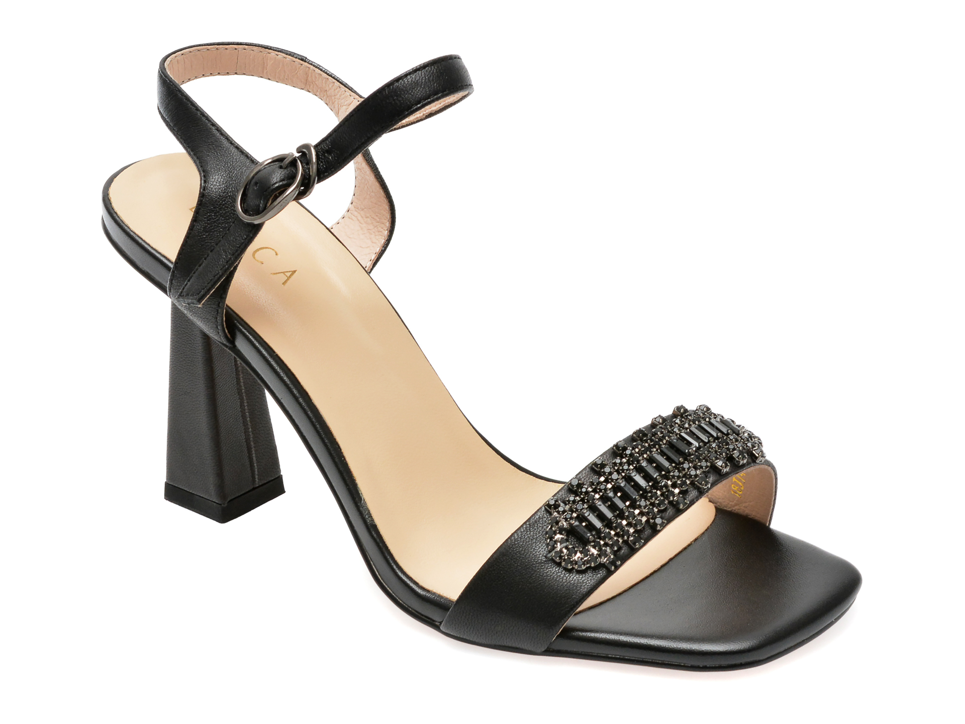 Sandale EPICA negre, 46001L, din piele naturala 1 Sandale EPICA negre