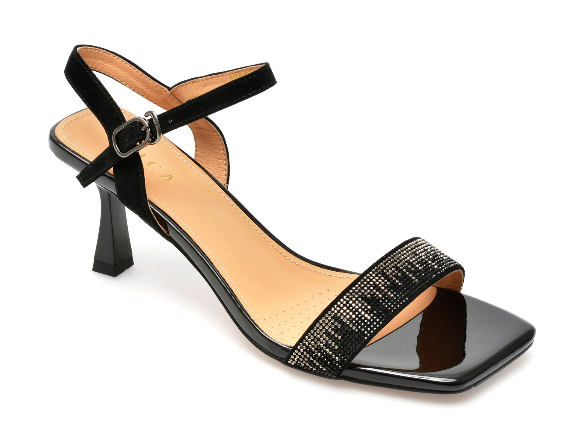 Sandale EPICA negre, 6289C3, din piele intoarsa 1 Sandale EPICA negre