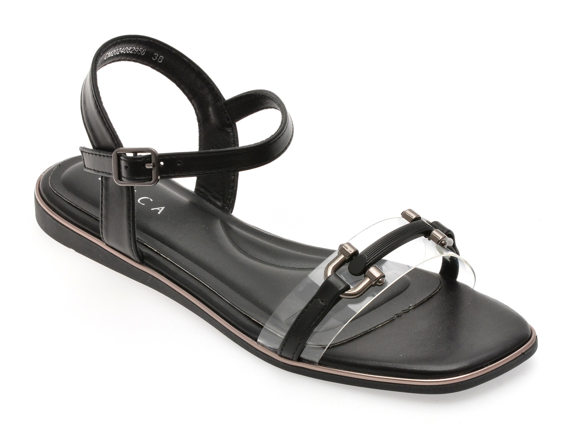 Sandale EPICA negre, 82956, din piele ecologica 1 Sandale EPICA negre