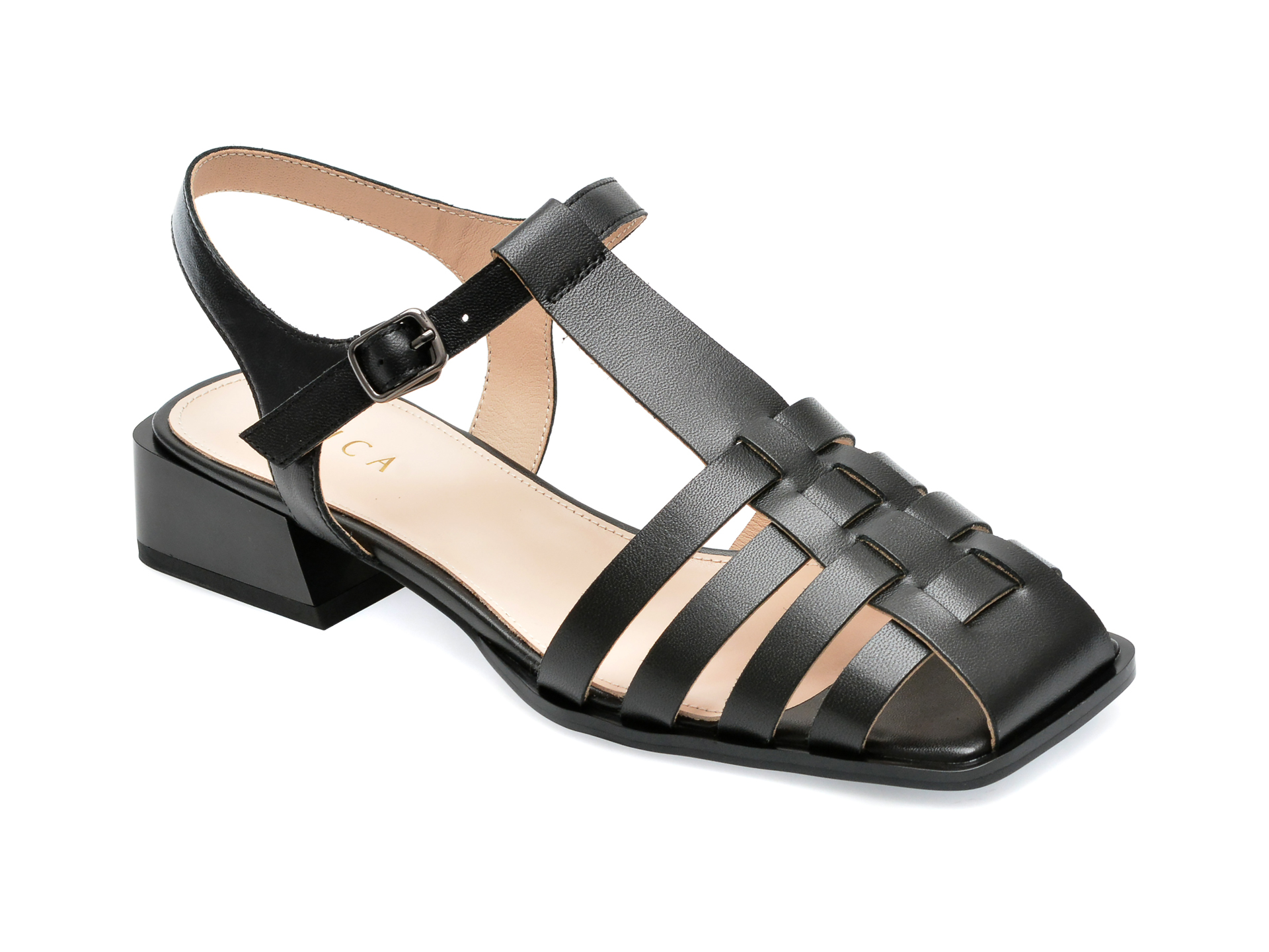 Sandale EPICA negre, E11120H, din piele naturala 1 Sandale EPICA negre