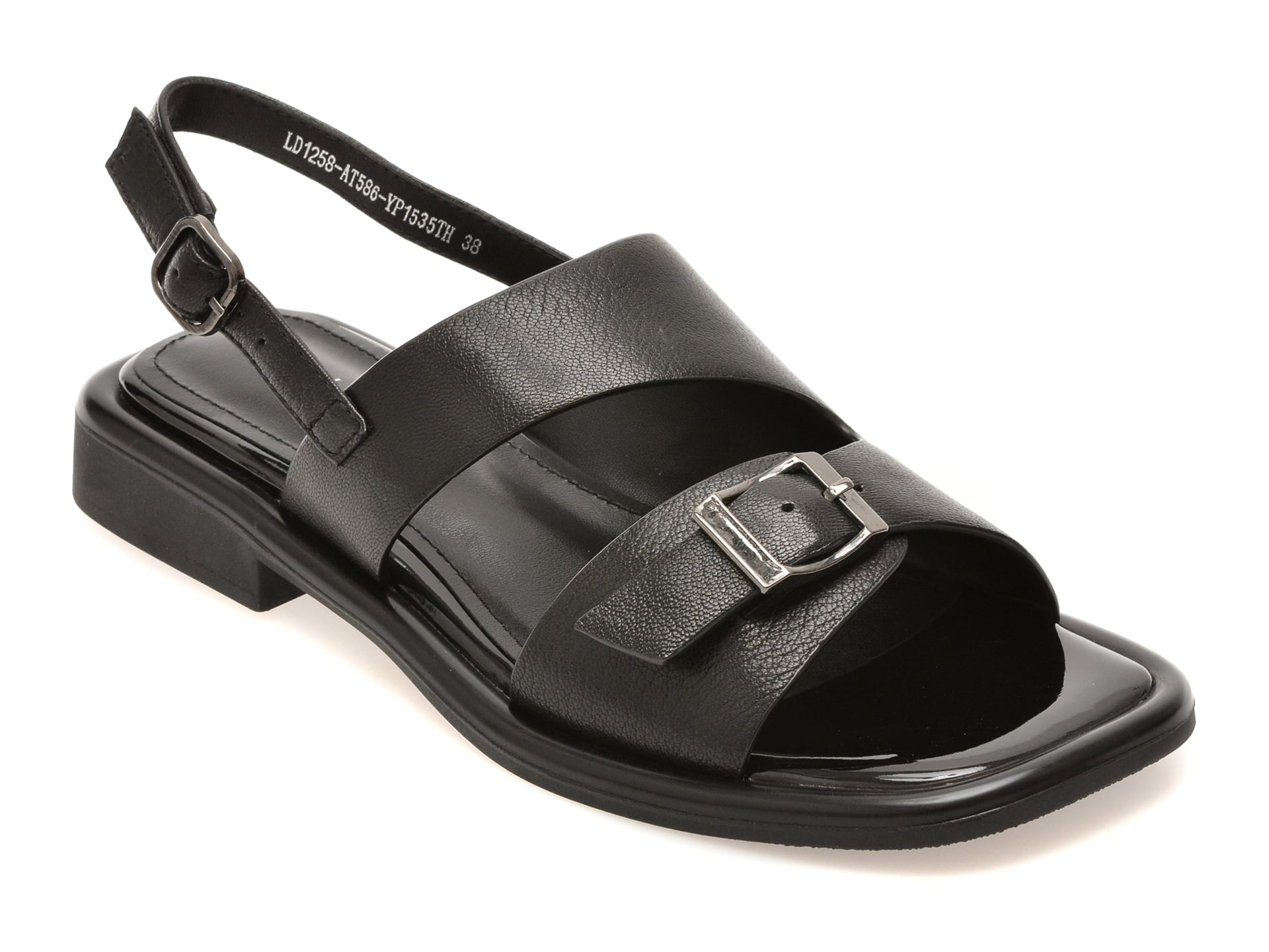 Sandale EPICA negre, LD1258, din piele naturala 1 Sandale EPICA negre