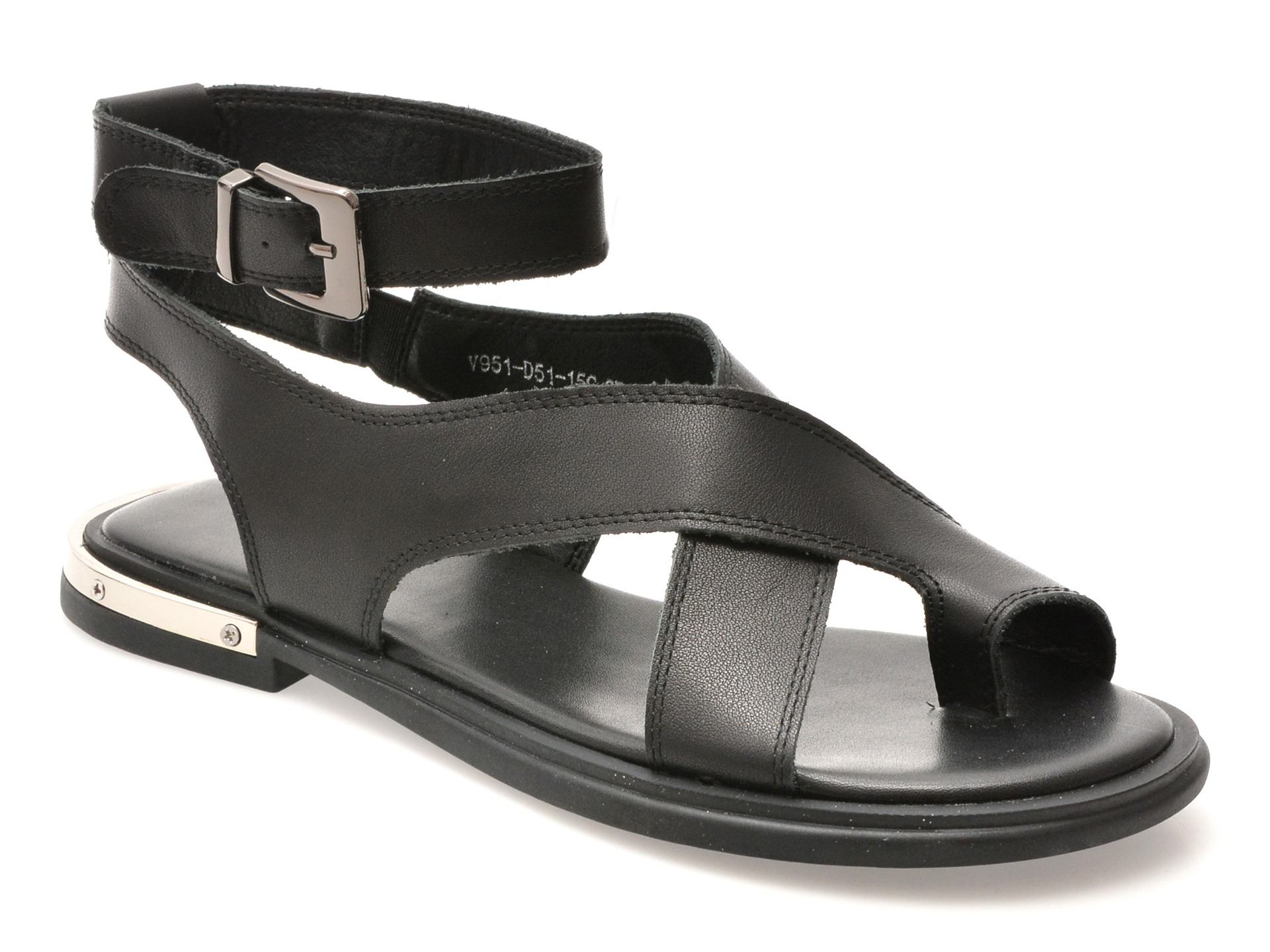 Sandale EPICA negre, V951D51, din piele naturala 1 Sandale EPICA negre