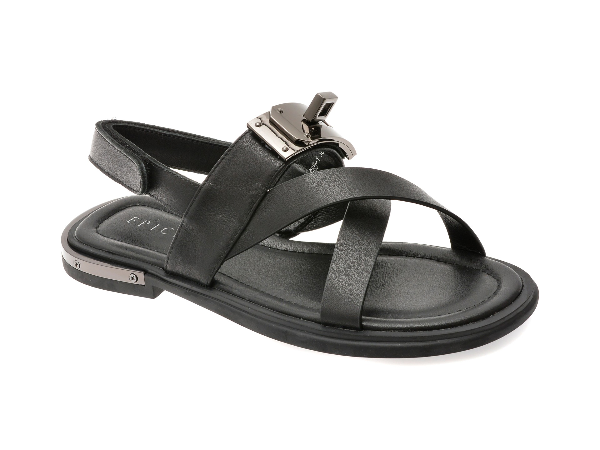 Sandale EPICA negre, V951G65, din piele naturala 1 Sandale EPICA negre