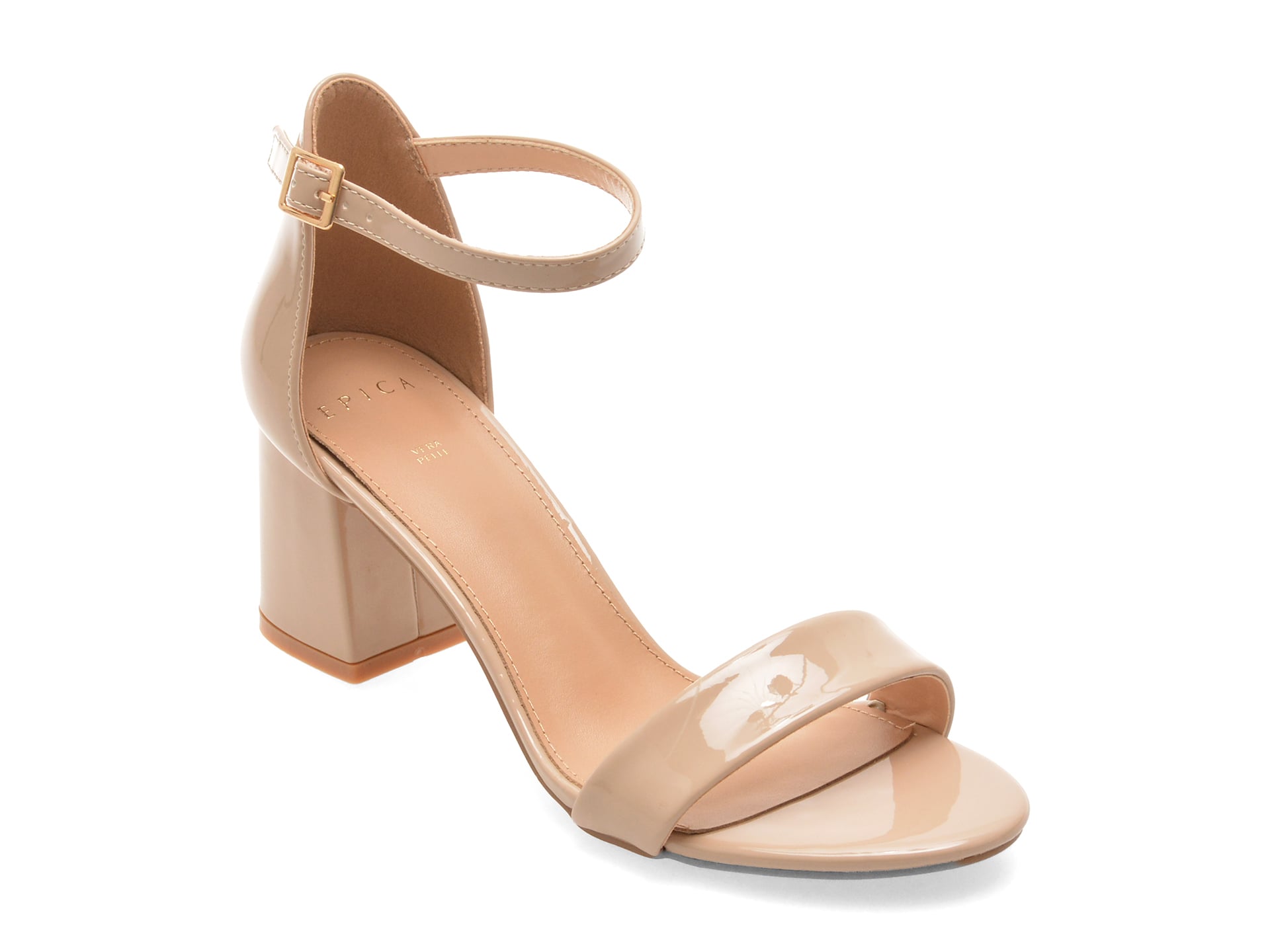 Sandale EPICA nude, 922, din piele naturala lacuita 1 Sandale EPICA nude