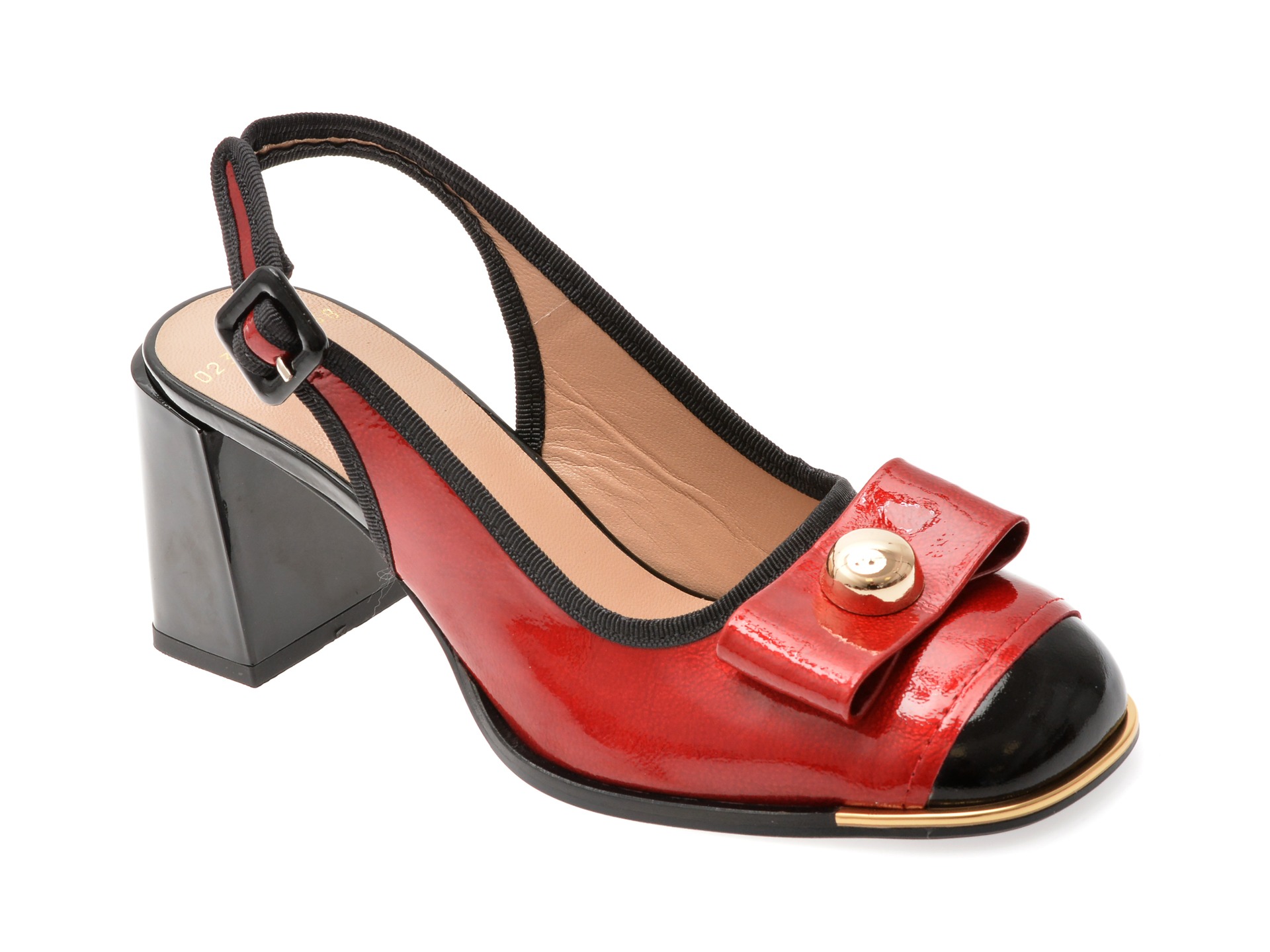 Sandale EPICA rosii, 6020232, din piele naturala lacuita 1 Sandale EPICA rosii