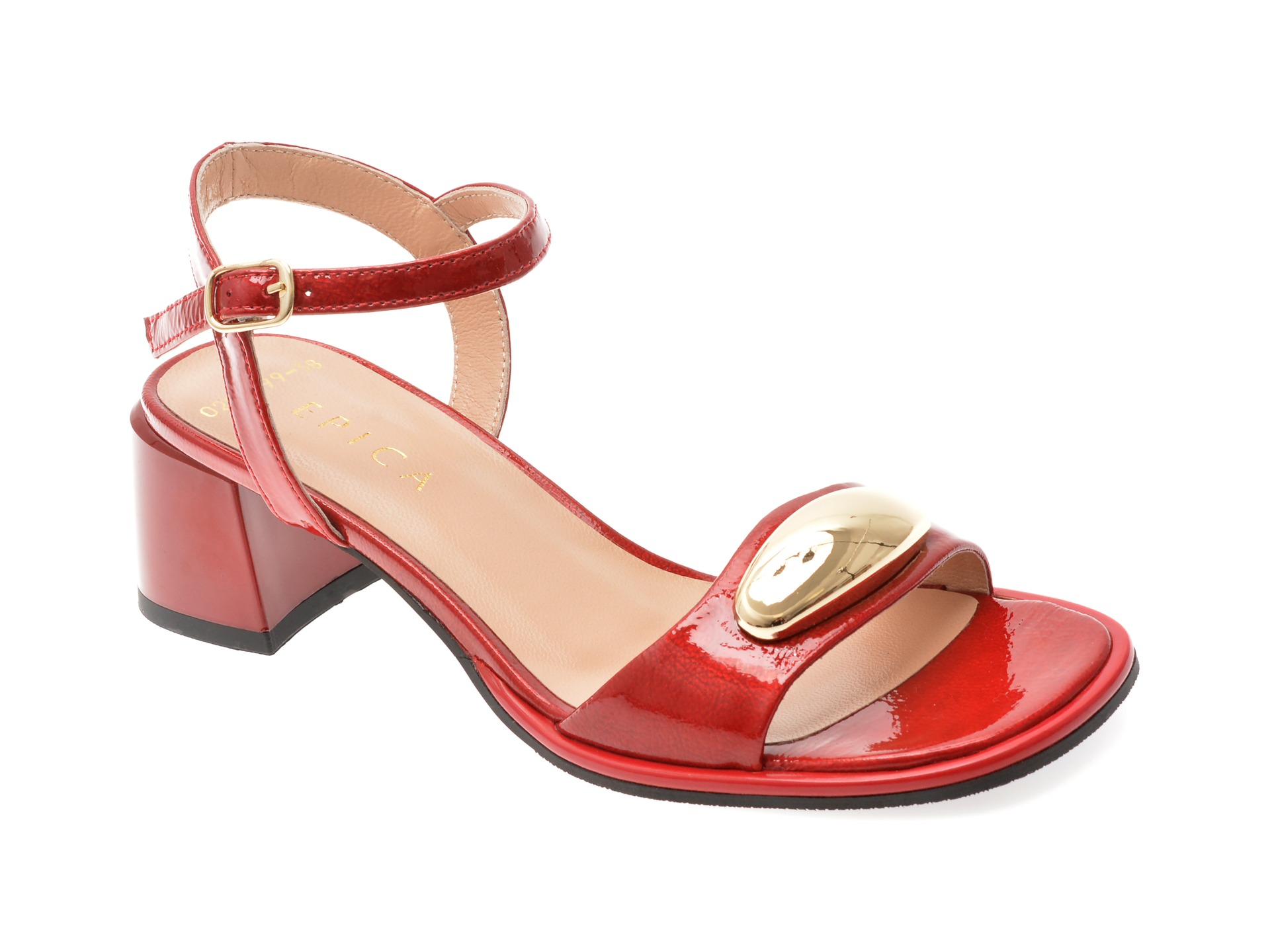 Sandale EPICA rosii, 6020255, din piele naturala lacuita 1 Sandale EPICA rosii
