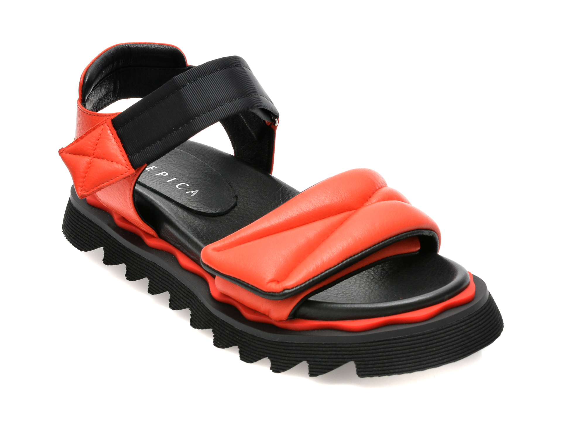 Sandale EPICA rosii, 6610439, din piele naturala 1 Sandale EPICA rosii