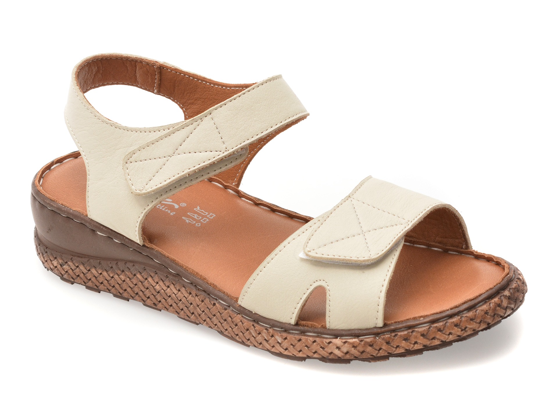 Sandale EVIDA albe, EV2879, din piele naturala 1 Sandale EVIDA albe