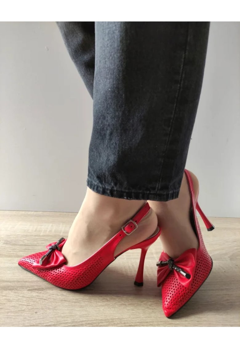 Sandale Elegante Dama 049 933 Rosii - Rosu - 1 Sandale Elegante Dama  049 933 Rosii - Rosu -