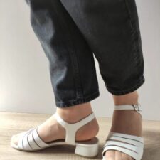 Sandale Elegante Dama  28206-44 Albe - Alb -