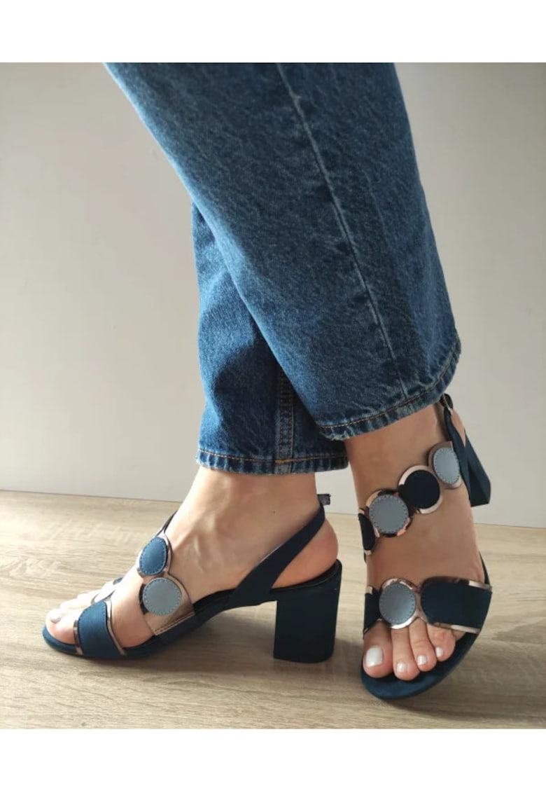 Sandale Elegante Dama 28347-42 Bleumarin Cu Bleu - Albastru 1 Sandale Elegante Dama 28347-42 Bleumarin Cu Bleu - Albastru