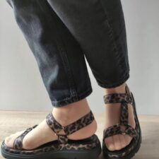 Sandale Elegante Dama  28703-44 Leopard - Negru