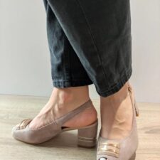 Sandale Elegante Dama  360063C 03-I Bej Velur Imprimat - Bej -