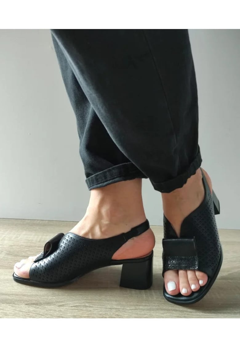 Sandale Elegante Dama 60003C 01-N Negre - Negru - 1 Sandale Elegante Dama  60003C 01-N Negre - Negru -