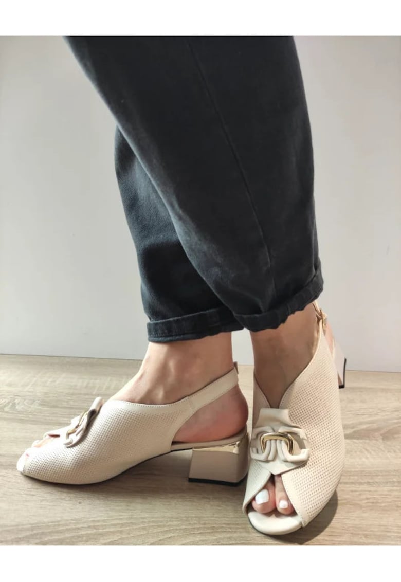 Sandale Elegante Dama 60016B 52-N Bej - Bej - 1 Sandale Elegante Dama  60016B 52-N Bej - Bej -