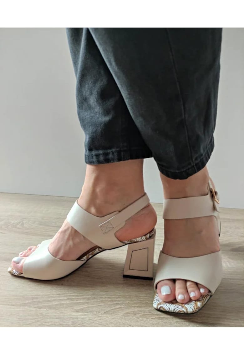 Sandale Elegante Dama 60035D 52-N Bej - Bej - 1 Sandale Elegante Dama  60035D 52-N Bej - Bej -