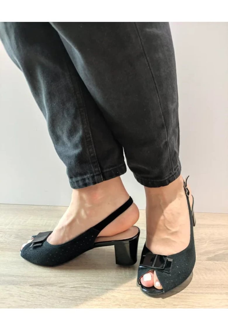 Sandale Elegante Dama 60056C 01-I Negre - Negru - 1 Sandale Elegante Dama  60056C 01-I Negre - Negru -