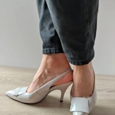 Sandale Elegante Dama  61S-C314 Gri Deschis Lac - Gri -