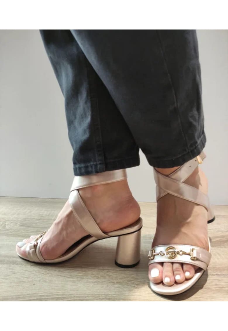 Sandale Elegante Dama Ym285H2 Nude Metalic - Nude - 1 Sandale Elegante Dama Ym285H2 Nude Metalic - Nude -